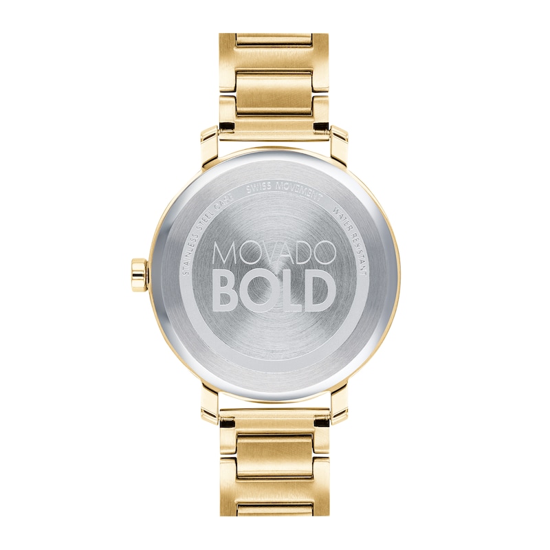Ladies' Movado Bold®Evolution Crystal Gold-Tone Watch (Model: 3600649)|Peoples Jewellers
