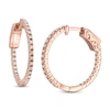 CT. T.W. Diamond Inside-Out Hoop Earrings in 10K Rose Gold