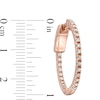 CT. T.W. Diamond Inside-Out Hoop Earrings in 10K Rose Gold