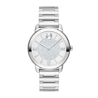 Ladies' Movado Bold®Crystal Watch with Silver-Tone Dial (Model: 3600658)