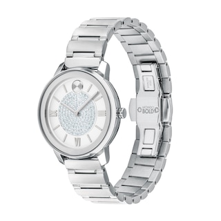 Ladies' Movado Bold®Crystal Watch with Silver-Tone Dial (Model: 3600658)