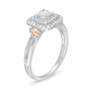 Thumbnail Image 2 of 0.30 CT. T.W. Diamond Scallop Frame Collar Vintage-Style Engagement Ring in 14K Two-Tone Gold