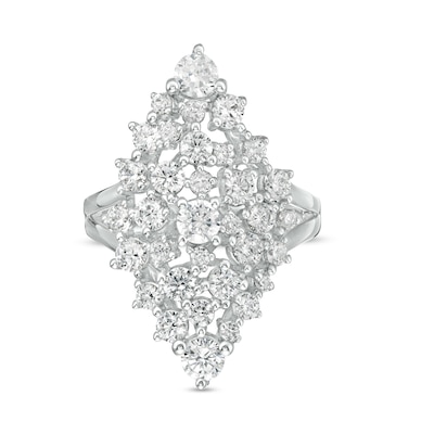 2.00 CT. T.W. Composite Diamond Marquise Ring in 10K White Gold