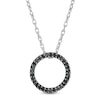 0.09 CT. T.W. Black Diamond Open Circle Pendant in 10K White Gold