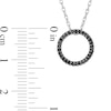 0.09 CT. T.W. Black Diamond Open Circle Pendant in 10K White Gold