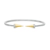 0.086 CT. T.W. Diamond Spiked Open Flex Bangle in Sterling Silver with 14K Gold Plate