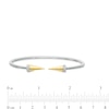 0.086 CT. T.W. Diamond Spiked Open Flex Bangle in Sterling Silver with 14K Gold Plate