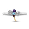 Thumbnail Image 2 of Stackable Expressions™ Multi-Gemstone and Diamond Accent Dragonfly Ring in Sterling Silver