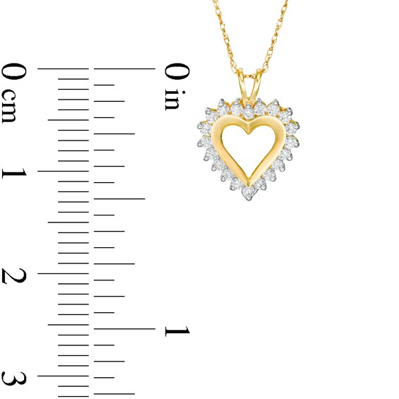 0.25 CT. T.W. Diamond Heart Pendant in 10K Gold