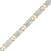 CT. T.W. Diamond Double Row "X" Alternating Bracelet in 10K Gold