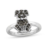 Thumbnail Image 0 of Stackable Expressions™ Marcasite Sitting Dog Ring in Sterling Silver