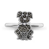 Thumbnail Image 1 of Stackable Expressions™ Marcasite Sitting Dog Ring in Sterling Silver