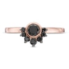 0.37 CT. T.W. Black Diamond Tiara Ring in 10K Rose Gold