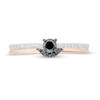 Thumbnail Image 3 of 0.23 CT. T.W. Enhanced Black and White Diamond Promise Ring in 10K Rose Gold