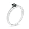 Thumbnail Image 2 of 0.23 CT. T.W. Enhanced Black and White Diamond Promise Ring in 10K White Gold