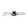 Thumbnail Image 3 of 0.23 CT. T.W. Enhanced Black and White Diamond Promise Ring in 10K White Gold