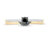 Thumbnail Image 4 of 0.23 CT. T.W. Enhanced Black and White Diamond Promise Ring in 10K Gold