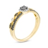 Thumbnail Image 2 of 0.23 CT. T.W. Enhanced Black and White Diamond Frame Art Deco Promise Ring in 10K Gold