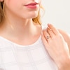 Thumbnail Image 1 of 0.23 CT. T.W. Enhanced Black and White Diamond Frame Tiara Ring in 10K Rose Gold