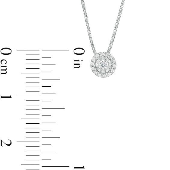 0.08 CT. T.W. Diamond Frame Pendant in Sterling Silver