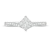 Thumbnail Image 3 of 0.20 CT. T.W. Composite Diamond Tilted Square Chevron Promise Ring in 10K White Gold