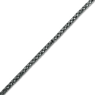 1.00 CT. T.W. Black Diamond Tennis Bracelet in Sterling Silver - 7.5"