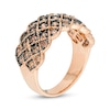 Thumbnail Image 1 of 1.00 CT. T.W. Enhanced Champagne Diamond Vintage-Style Quilt Ring in 10K Rose Gold