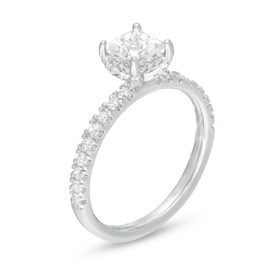 1.33 CT. T.W. Certified Princess-Cut Diamond Engagement Ring in 14K White Gold (I/SI2)