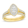Thumbnail Image 0 of 0.30 CT. T.W. Composite Diamond Marquise Frame Collar Bridal Set in 10K Gold