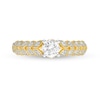 Thumbnail Image 3 of 0.45 CT. T.W. Diamond Leaf Sides Engagement Ring in 10K Gold