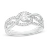 Thumbnail Image 1 of 0.45 CT. T.W. Diamond Multi-Row Bypass Engagement Ring in 10K White Gold