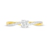 Thumbnail Image 3 of 0.29 CT. T.W. Diamond Twist Shank Engagement Ring in 10K Gold