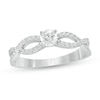 Thumbnail Image 0 of 0.45 CT. T.W. Diamond Twist Shank Engagement Ring in 10K White Gold