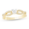 Thumbnail Image 1 of 0.45 CT. T.W. Diamond Twist Shank Engagement Ring in 10K Gold