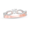 0.45 CT. T.W. Diamond Twist Shank Engagement Ring in 10K Rose Gold