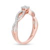 0.45 CT. T.W. Diamond Twist Shank Engagement Ring in 10K Rose Gold