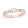 Thumbnail Image 0 of 0.29 CT. T.W. Diamond Tapered Shank Engagement Ring in 10K Rose Gold