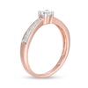 Thumbnail Image 2 of 0.29 CT. T.W. Diamond Tapered Shank Engagement Ring in 10K Rose Gold