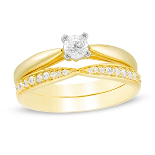 0.29 CT. T.W. Diamond Bridal Set in 10K Gold