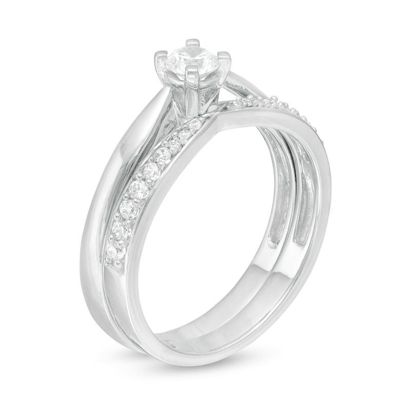 0.29 CT. T.W. Diamond Bridal Set in 10K White Gold|Peoples Jewellers