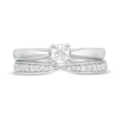 0.29 CT. T.W. Diamond Bridal Set in 10K White Gold