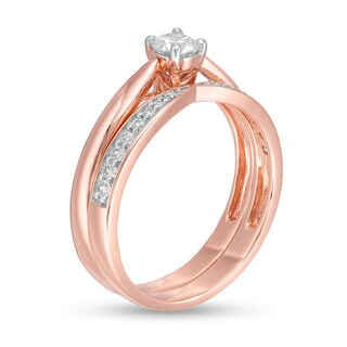 0.29 CT. T.W. Diamond Bridal Set in 10K Rose Gold