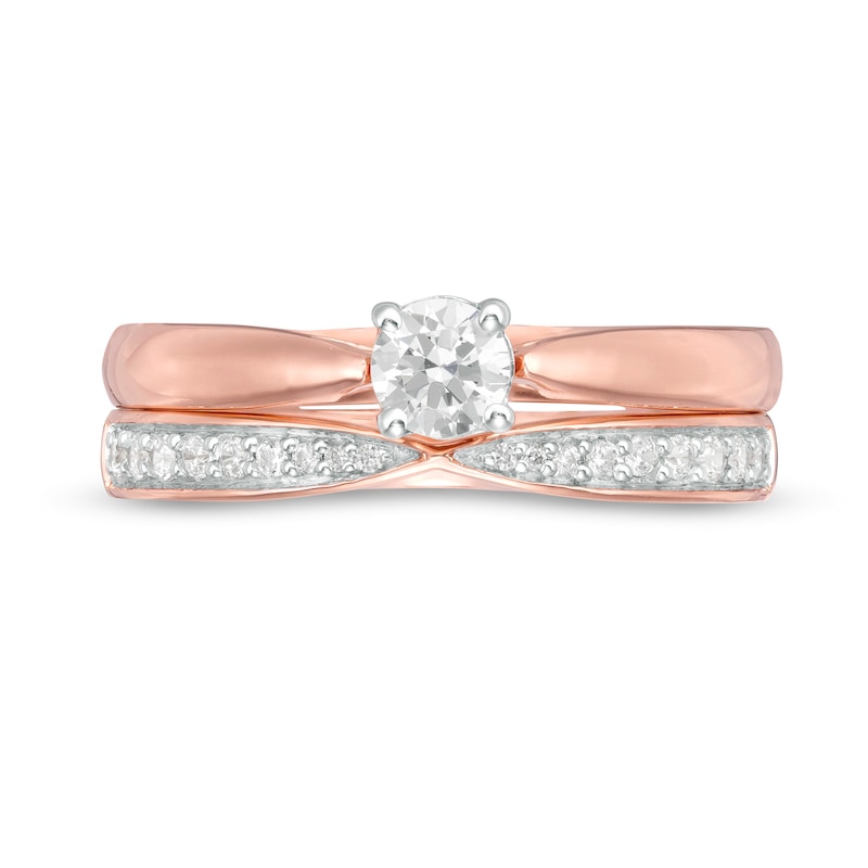 0.29 CT. T.W. Diamond Bridal Set in 10K Rose Gold