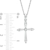 Diamond Accent Cross Pendant in Sterling Silver