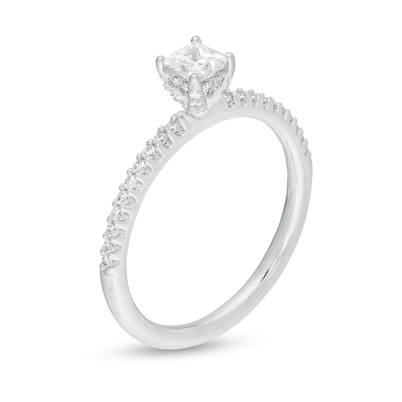 0.50 CT. T.W. Princess-Cut Diamond Engagement Ring in 14K White Gold|Peoples Jewellers