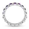 Thumbnail Image 1 of Stackable Expressions™ Bezel-Set Purple Crystal February Birthstone Ring in Sterling Silver