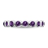 Thumbnail Image 2 of Stackable Expressions™ Bezel-Set Purple Crystal February Birthstone Ring in Sterling Silver