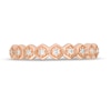 0.09 CT. T.W. Diamond Hexagon Frame Wedding Band in 10K Rose Gold