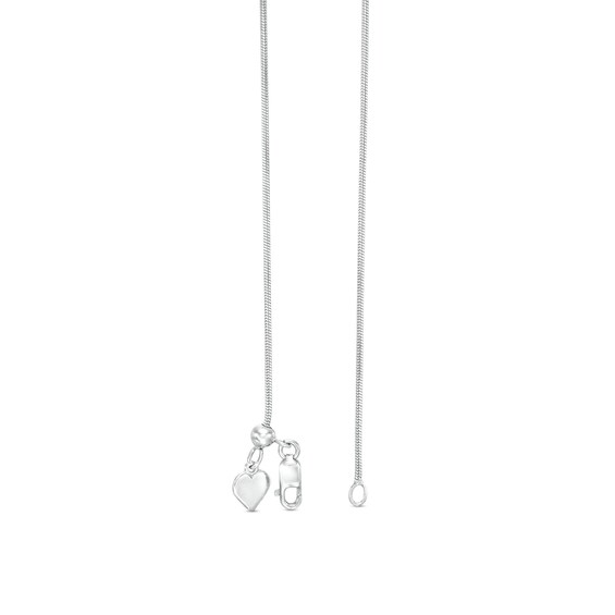 1.05mm Adjustable Snake Chain Necklace in Solid Sterling Silver  - 22"