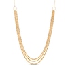 Thumbnail Image 0 of 2.2mm Rope Chain Triple Strand Necklace in 14K Gold - 19.5"